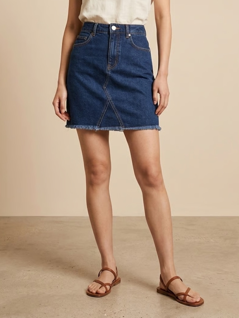 MIAMI | Dark Blue Denim Mini Skirt Sz S